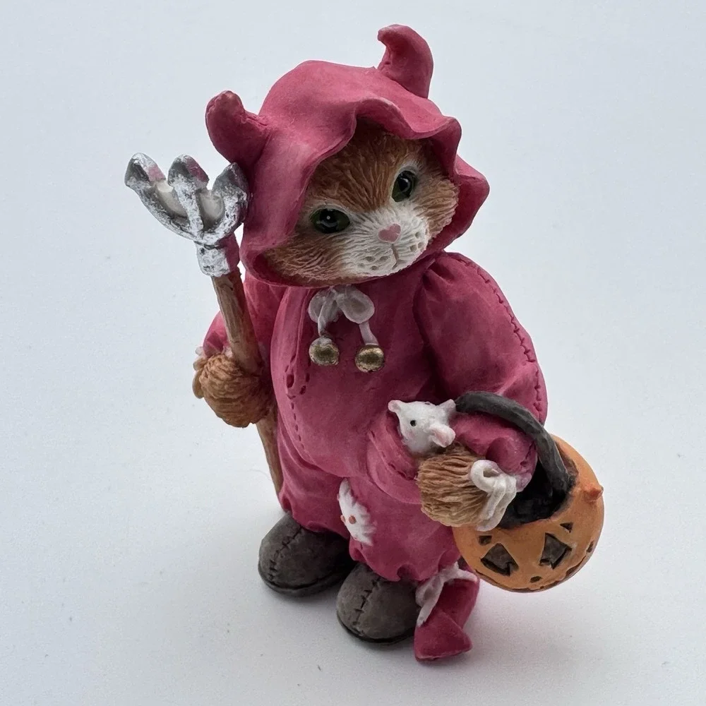 VTG Calico Kittens You're My Little Devil Priscilla Hillman Enesco Halloween Cat